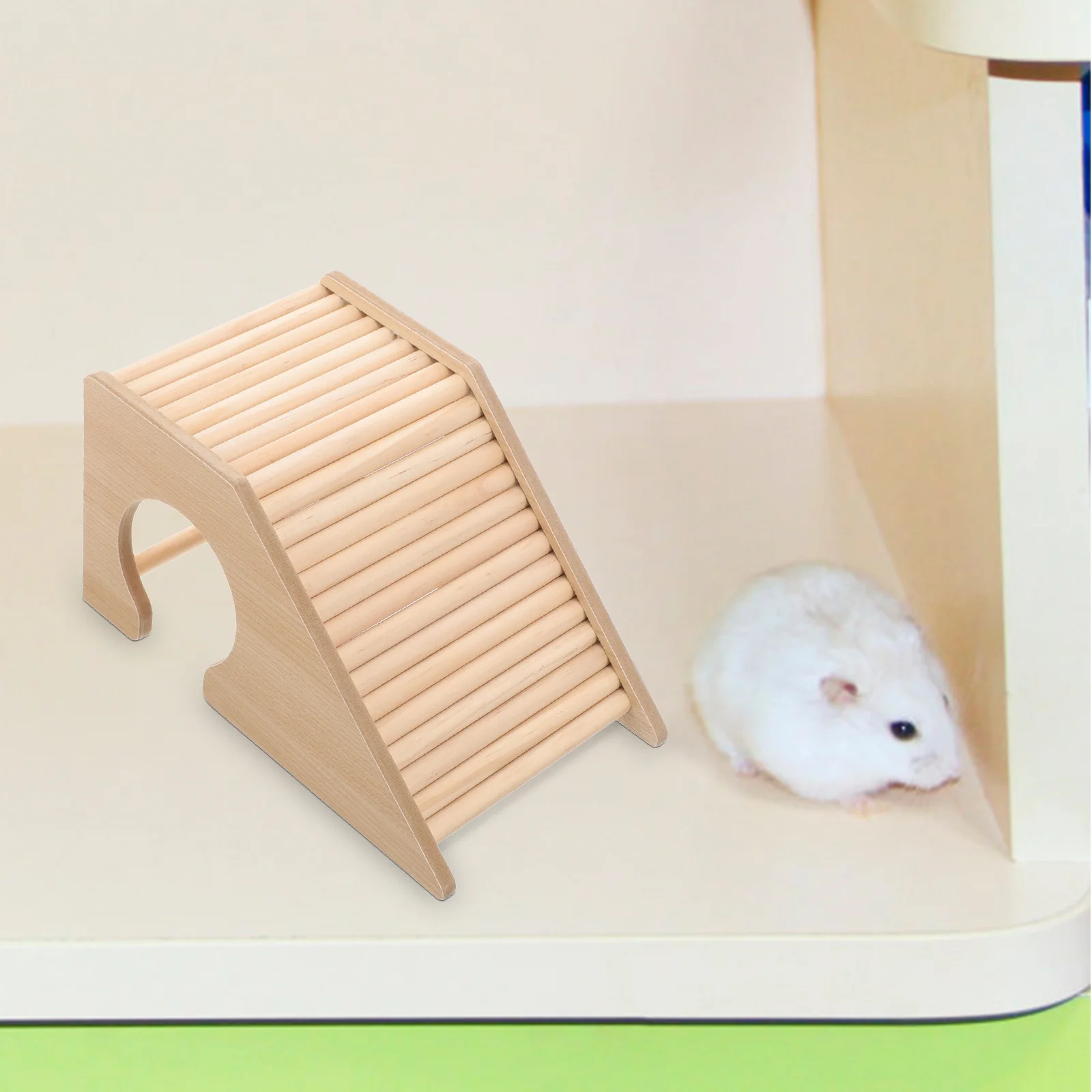 Wooden Hamster Toy Multi purpose Climbing Ladder Hideout Cage Playground Natural Safe Material Small Pets Hideaway Nest Ladder