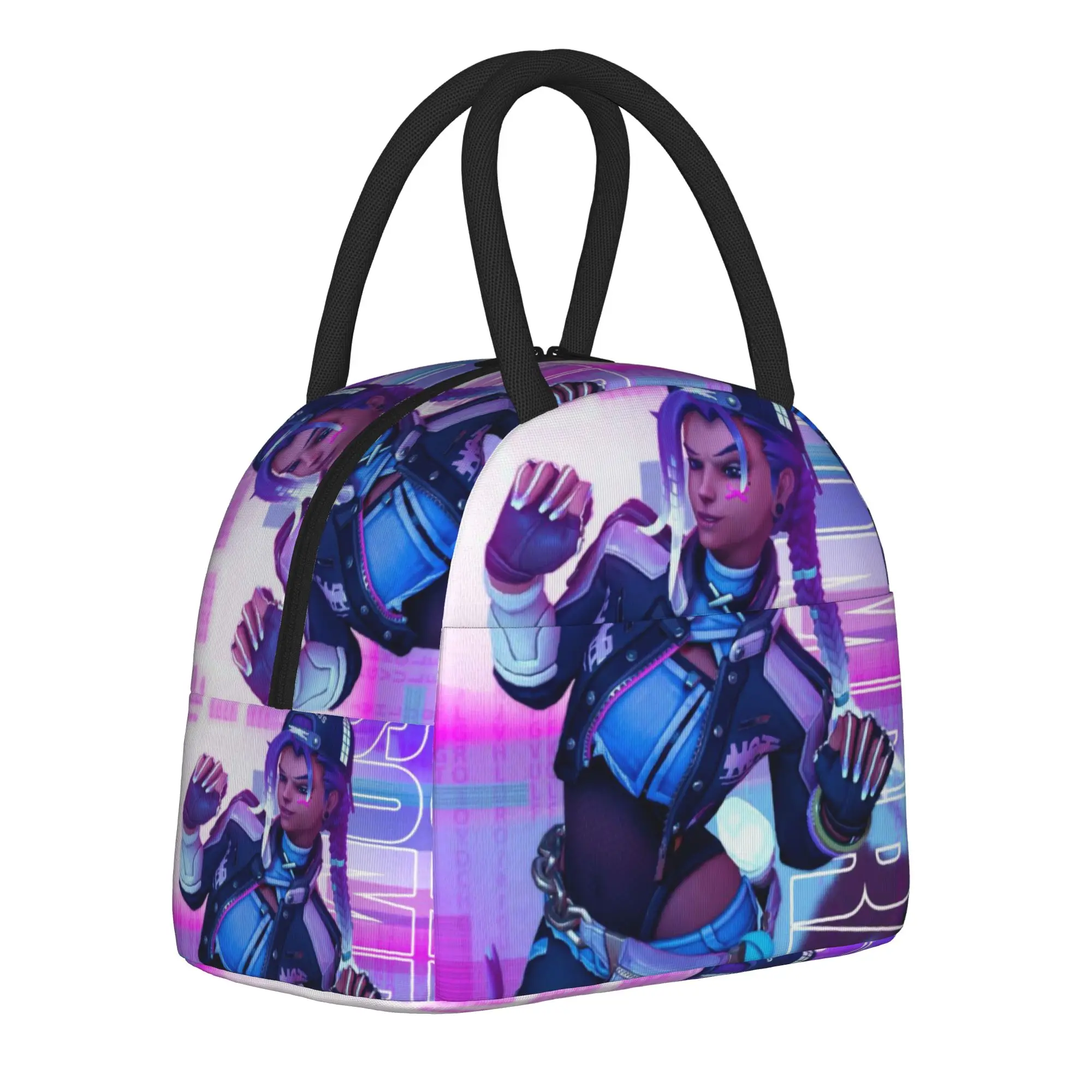 Sombra Overwatch Video Game Accessories Insulated Lunch Bag For Outdoor  Food Storage Bag Portable Thermal Cooler Bento Box