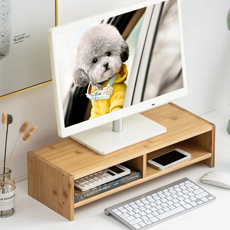 

Monitor Heightening Rack Computer Heightening Bracket Nanzhu Storage Rack Table Shelf Lifting Elevated Base