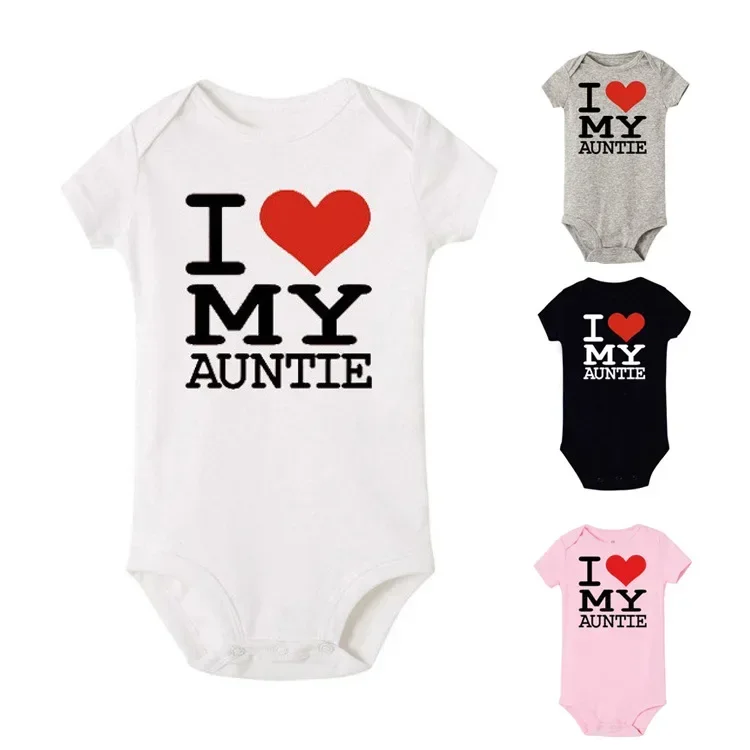 Pure Cotton I Love Mom Newborn Rompers  I Love Dad Baby Romper Twins Matching Bodysuit Summer for 0-24 Months Baby Clothes