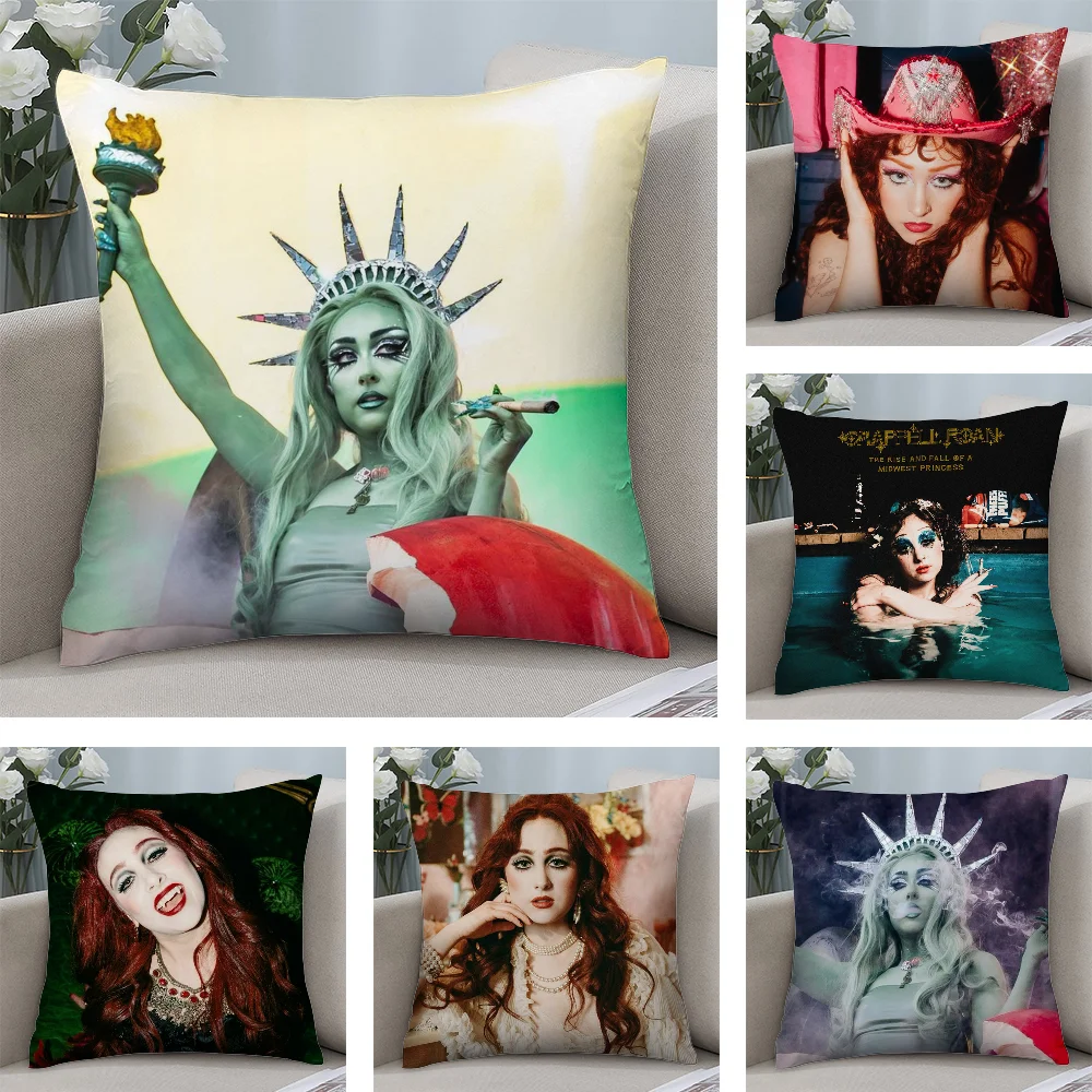 

C-Chappell R-Roan Pillow Case Short Plush Pillow Covers Sofa Decorative Gift Home Double-sided Printing Cushion Cover
