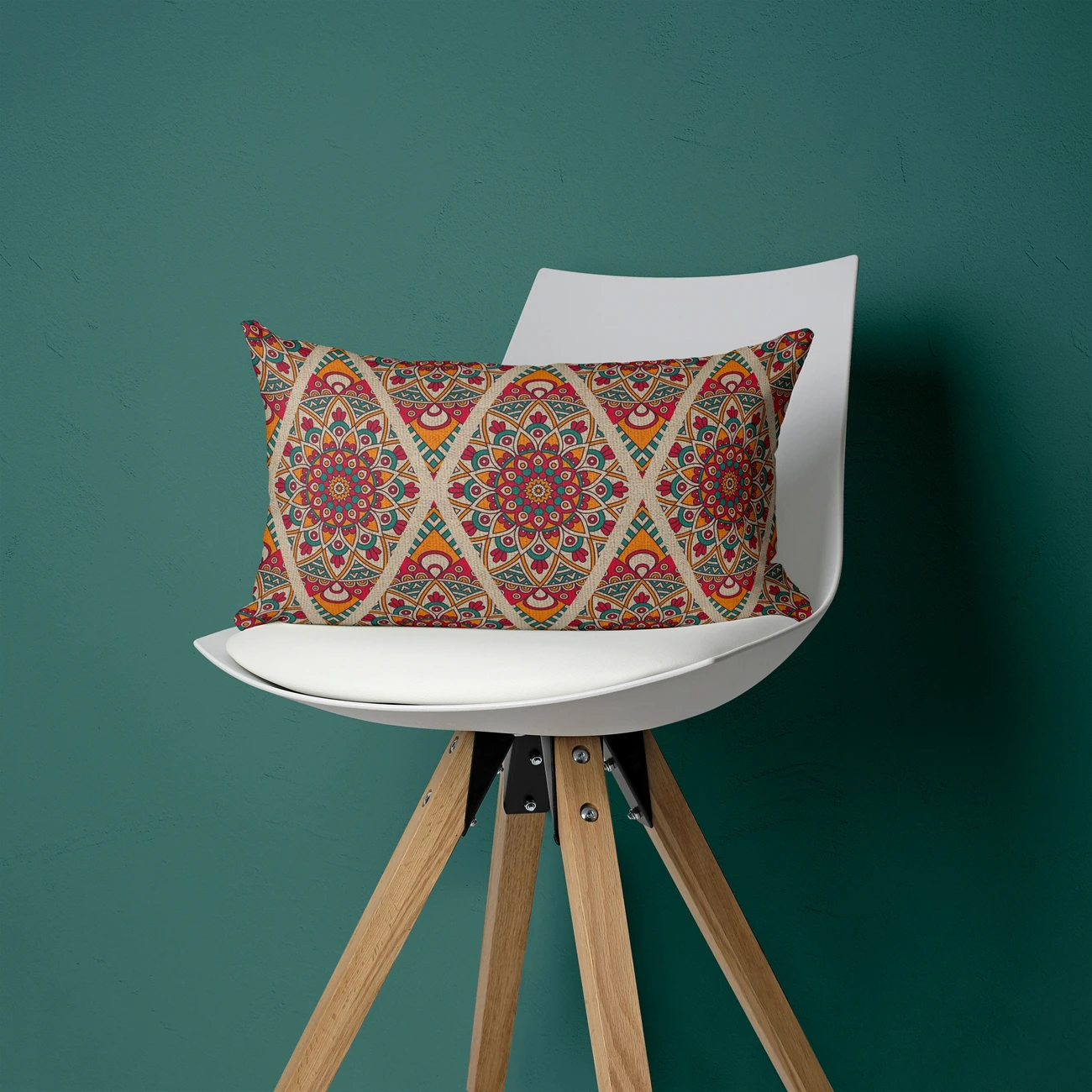 Ornament Beautiful  Indian Throw Pillow Boho Bohemia Cushion Cover Home Sofa Chair Decorative Living Room Decor rectangle 30*50