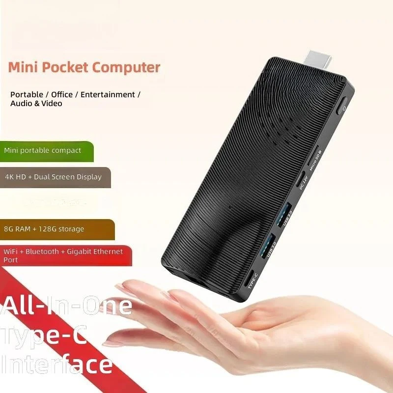 For Hi Gaole Mini PC Windows 11 Micro Computer Portable Pocket Size for Office and Home Use Compact Desktop Host