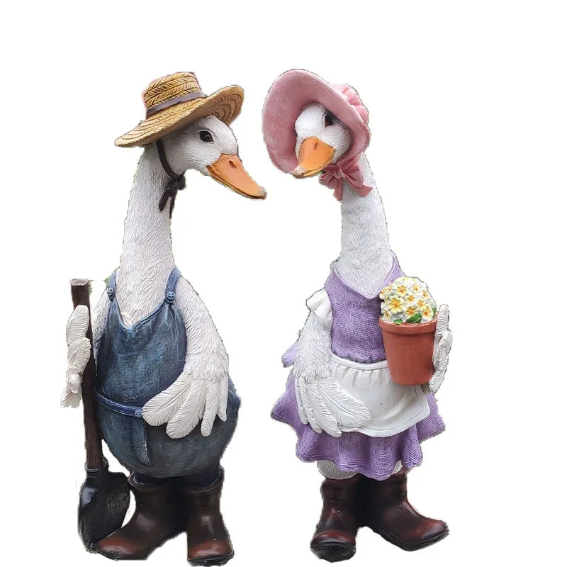 

Resin Duck Animal Ornament Creative Home Garden Decoration Crafts Practical Home Accessories Festival Gift