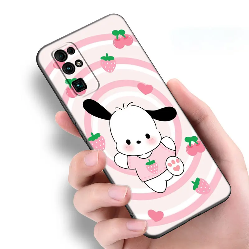 Cute Kitty Pochacco Black Phone Case For Honor 70 90 Lite X40 GT X50 i X5 Plus X6A X6S X7A X8A X8B X6 X7 X8 X9 4G X9A X9B 5G