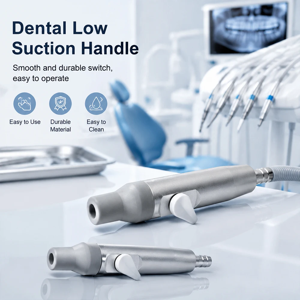 1pc Dental Valve Saliva Ejector Weak Suction Handle Oral Saliva Handpiece Tip Adapter Adjustable Flow Control Dental Accessories
