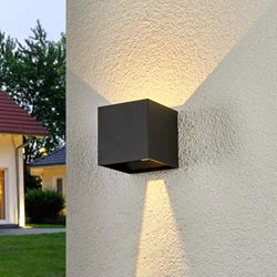 Modern Simple LED Wall Lamp, Outdoor Waterproof, Garden Porch Lighting, Aluminum Indoor Art Light, AU62, 6W, 12W, AC85-265