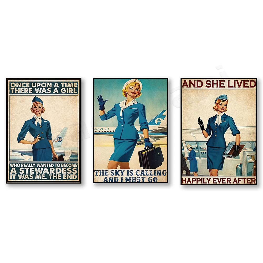 Once upon a time there was a girl who wanted to be a flight attendant. It Was Me The End Poster, American Stewardess Poster