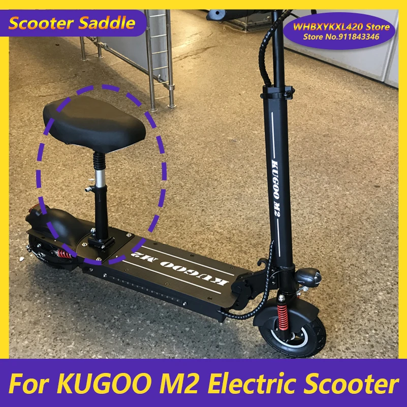 For KUGOO M2 Folding Seat Parts 8 Inch Electric Scooter Saddle Foldable Height Adjustable Shock-Absorbing Chair Shock  Post