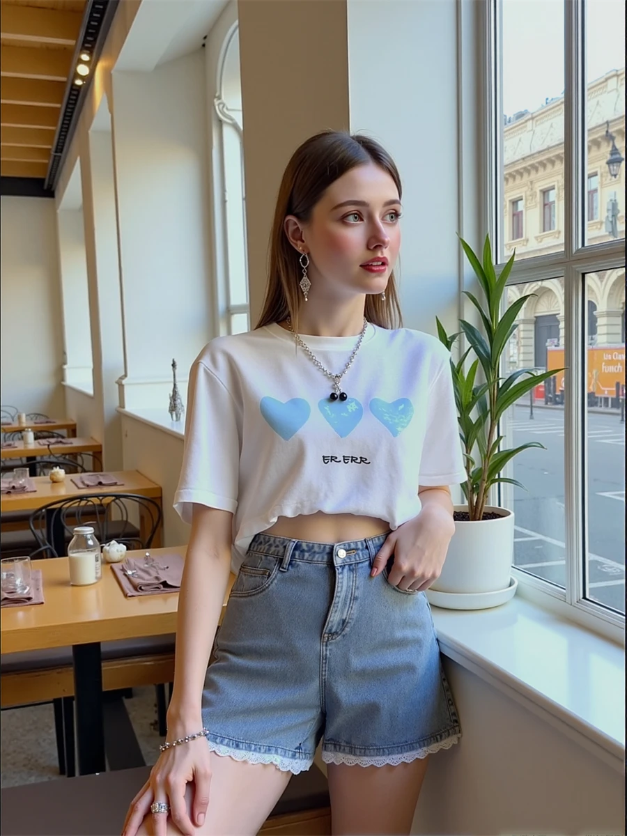 여성용 하이웨이스트 메쉬 슬림 부티 클럽 댄스 섹시 샤이니 파티 스테이지 레이브 글리터 힙합 어반 아웃핏 데님 반바지