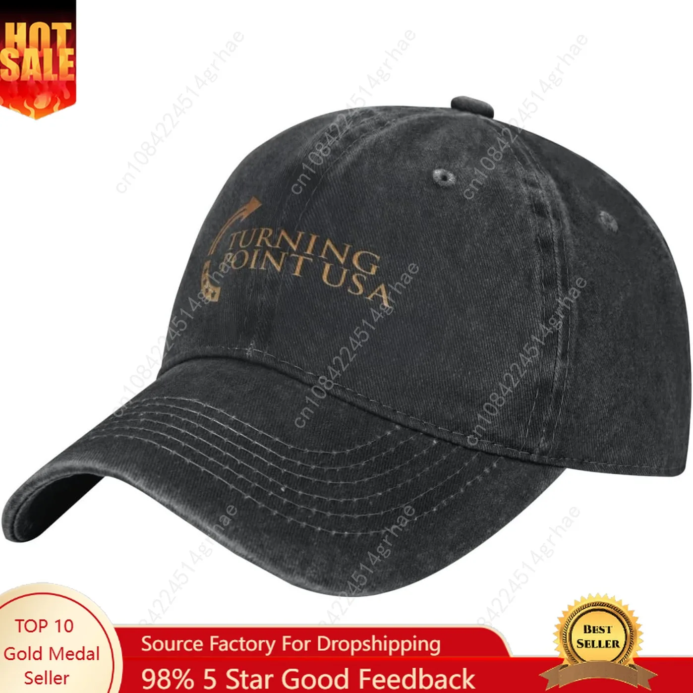 

Turning Point USA Gold Hat for Men Baseball Hats Adjustable Hats