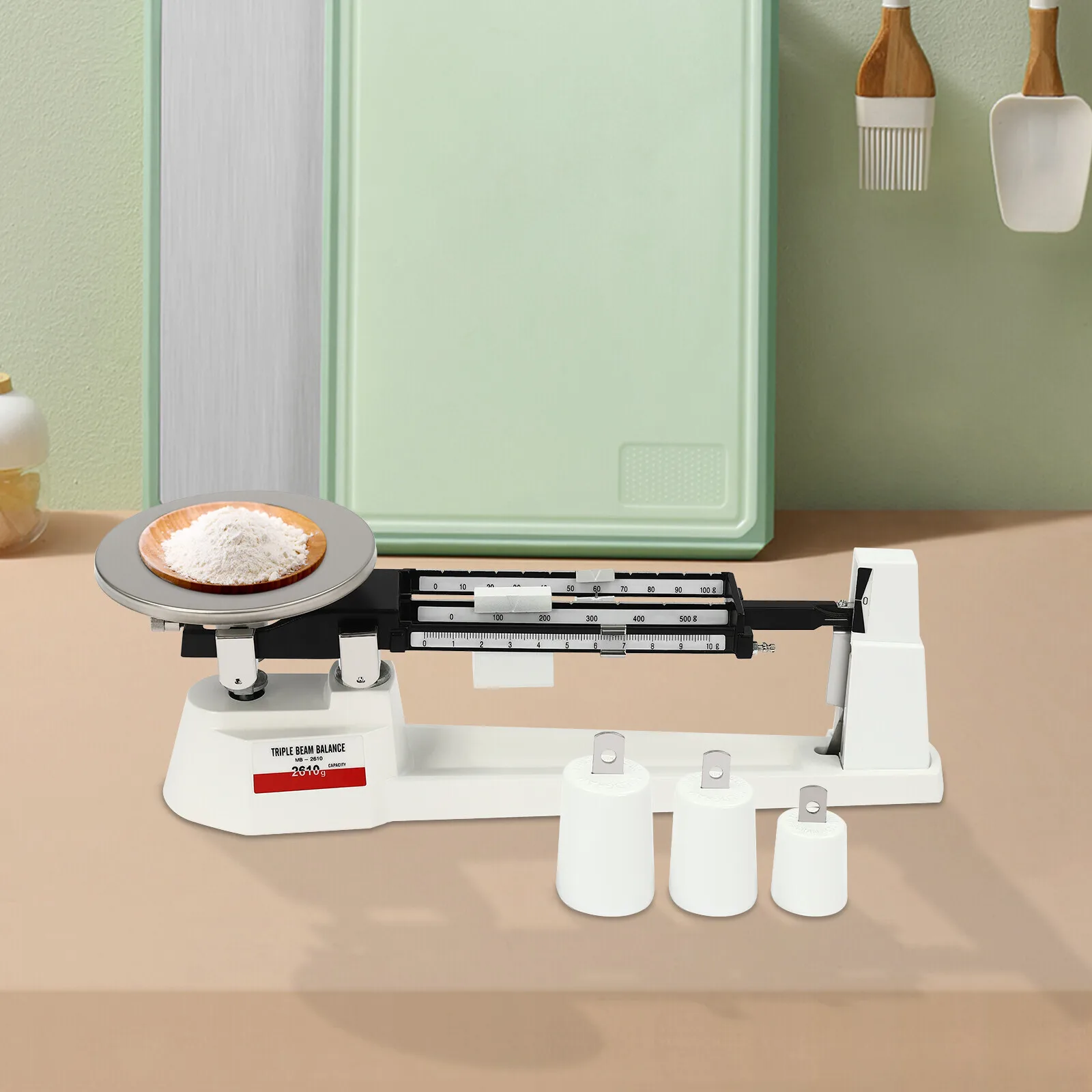 2610G X 0.1g ميزان ميكانيكي ثلاثي الشعاع من الفولاذ المقاوم للصدأ ميزان مختبر ميكانيكي صناعة الالكترونيات الصناعة الطبية #4