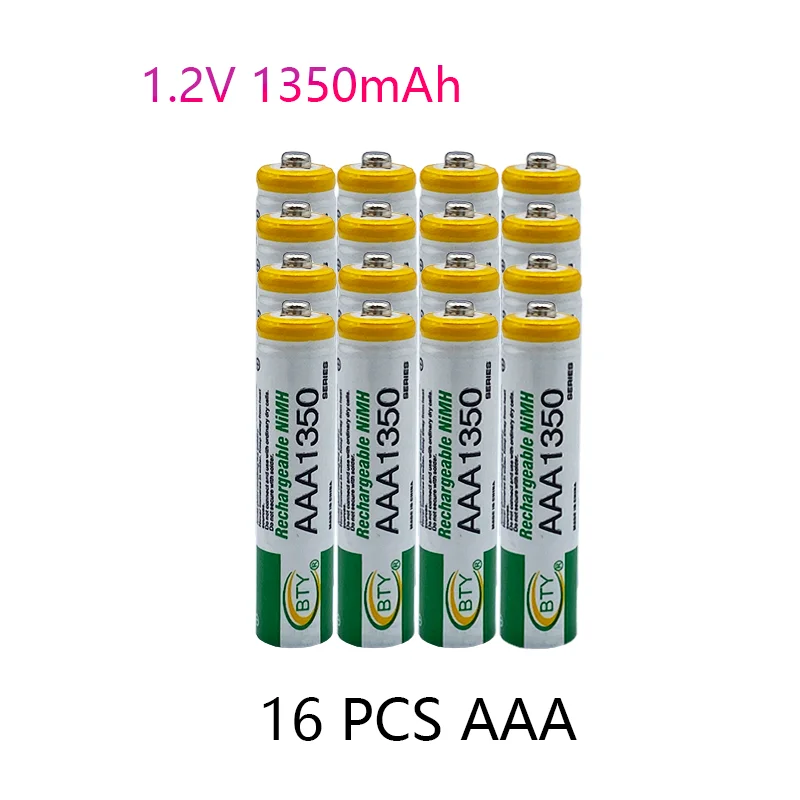 Bateria AAA 1.2V 1350mAh Ni-MH akumulator AAA do odtwarzaczy CD/MP3, latarki, zdalne sterowanie