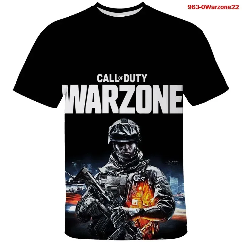 Best-selling Call of Duty: War Zone 3d Printed T-shirt Summer Men\'s Harajuku Fashion Casual Top T-shirt Running Fitness Oversize