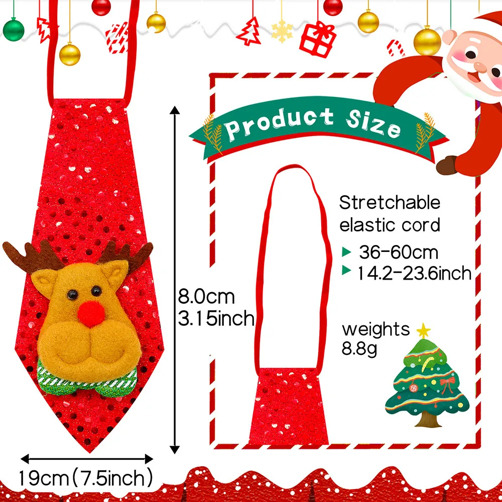 20pcs Shining Christmas Dog Neckties Elastic Band Small-Middle Dog Bowties Tie For Dog Chrismas Ties Pet Grooming Accessories