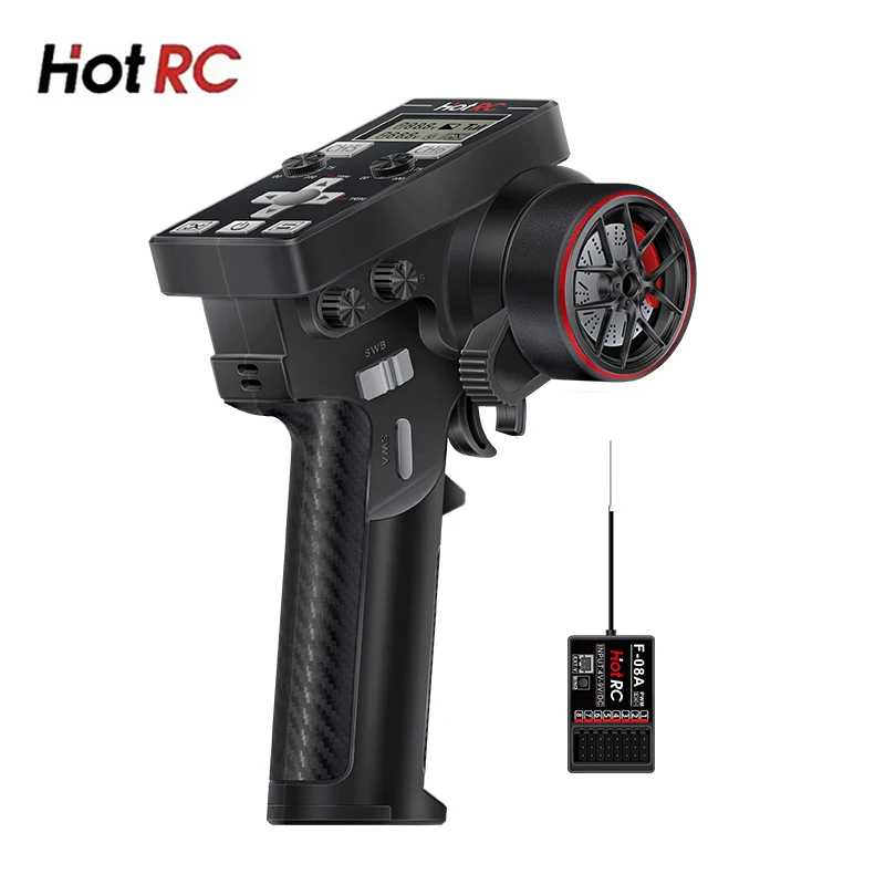 HOTRC CT-6B 8CH الارسال 2.4G راديو تحكم عن بعد مع استقبال F-08A ل RC نموذج سيارات قوارب