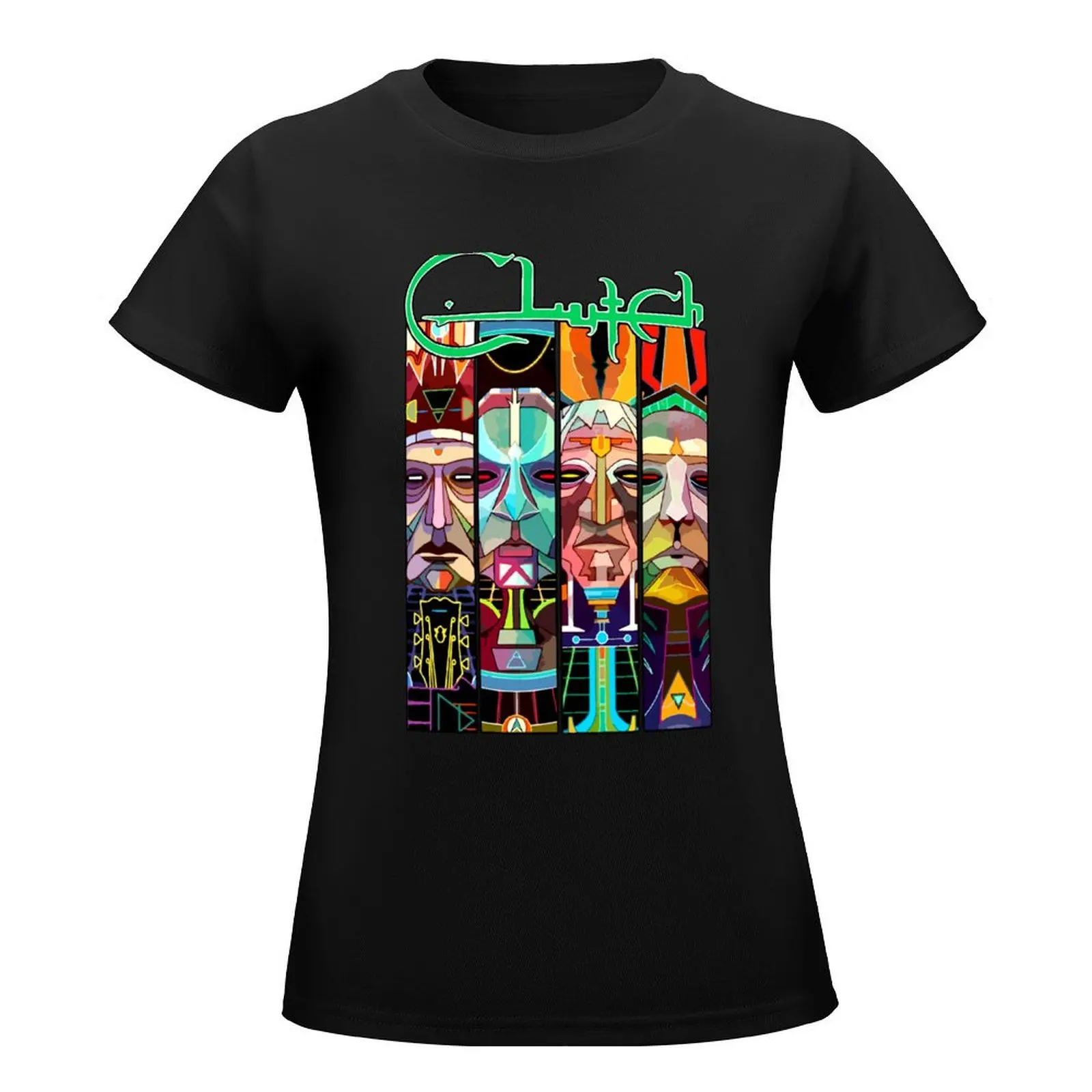 Clutch Band T-Shirt Short sleeve tee customs design your own plus size tops summer tops t shirts for Women graphic