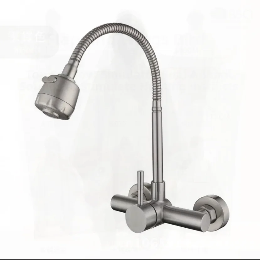 

Southeast Asia 304 Stainless Steel Wall Mounted Shower Faucet Hot Cold Mixer Valve Open-Style for Balcony Modern Minimalist