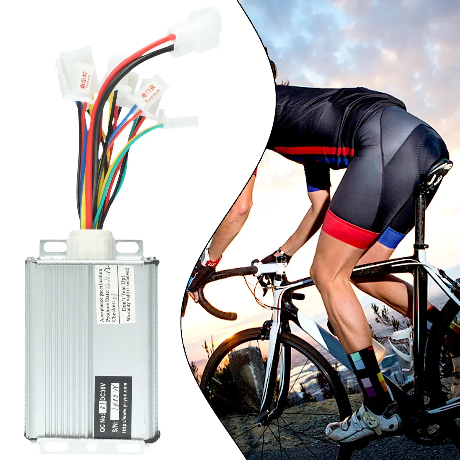 

Silver 36/48V Electric Bicycle Speed Controller 1000W Rated Power For Brushed Motor E-Scooters Practical Bike Accessory