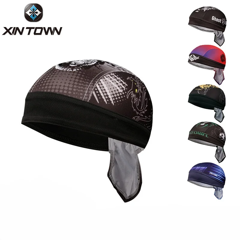 XINTOWN Dragon Tiger Pirate Hat Cycling Outdoor Sports Pirate Head Wicking Towel Bicycle Sport Hat Printed Fabric Summer