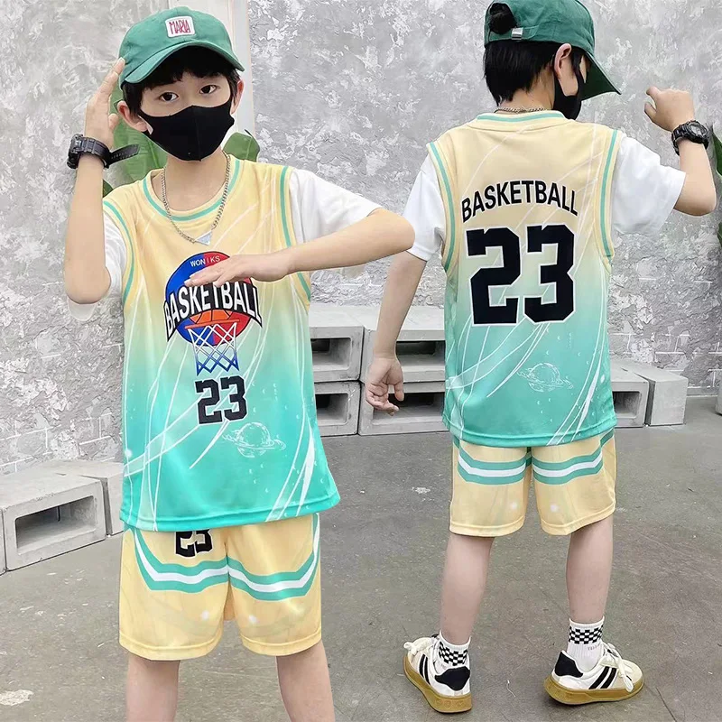 

Children Team Training Uniform Kids Basketball Jersey Quick-drying Boy and Girls Comfortable Shirt Child Sportswear Tracksuits
