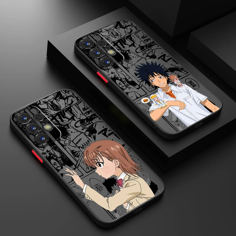 A Certain Magical Index Anime Frosted Translucent For Samsung Galaxy S24 S23 S22 S21 S20 FE S10 S9 S8 Plus Ultra Pro 5G Cover