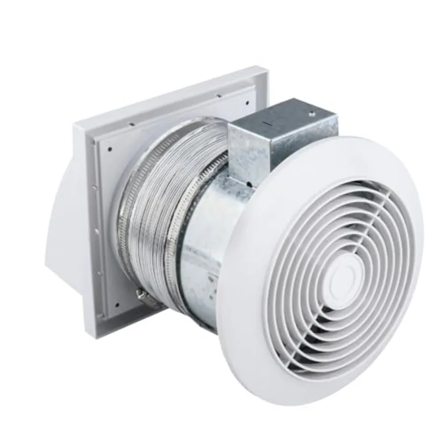 

512M 6-inch Through Wall Exhaust Fan 80 CFM 4.0 Sones Bathroom Wall Exhaust Fan Kitchen Ventilation Fan 6-inch Diameter Vent Re