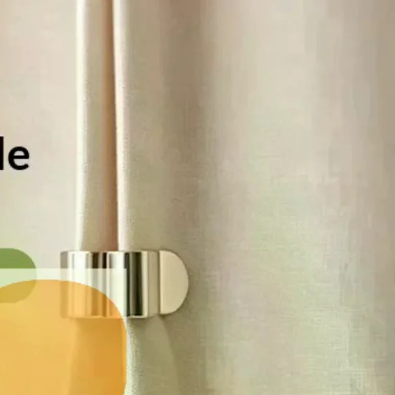 Magnetic Curtain Fastener Buckle 1 Pair Nail Free Seamless No Punch Curtain Close Accessory for Home Office Use