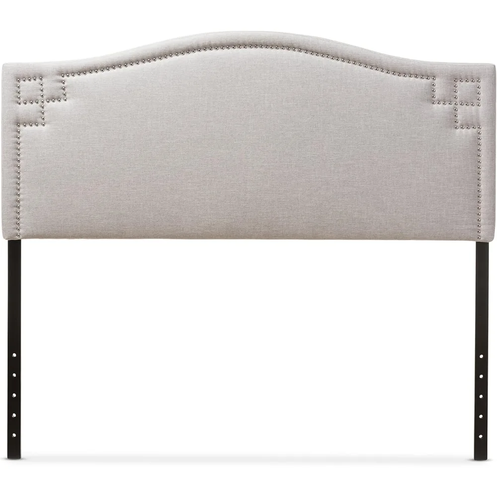 

Aubrey Modern and Contemporary Greyish Beige Fabric Upholstered Queen Size Headboard