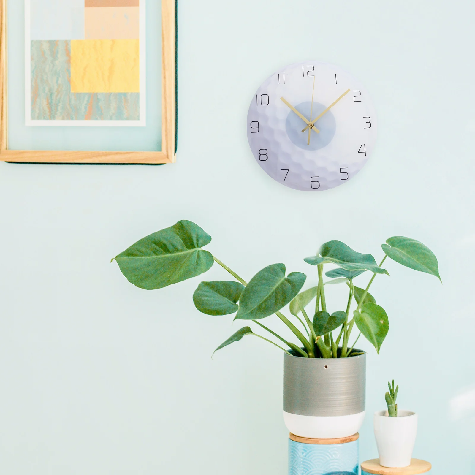 

Football Design Wall Clock Silent Mute Movement Large Arabic Numerals Acrylic Decorative Clock For Living Room Bedroom