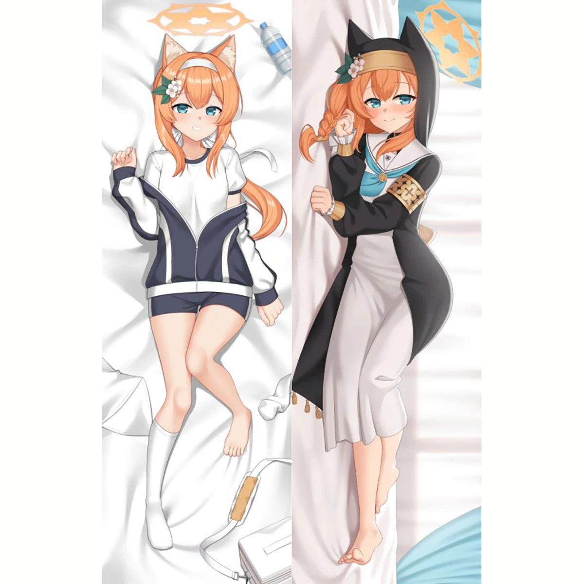 Funda de almohada Dakimakura de Anime para niña, funda de cojín, decoración de cama, regalo de Cosplay, archivo azul, juego Iochi Mari