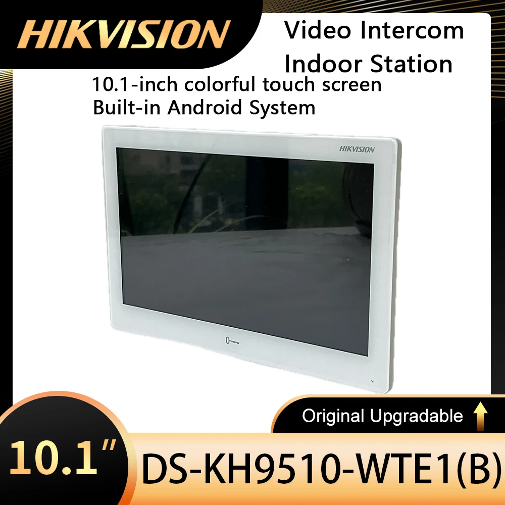 Hikvision DS-KH9510-WTE1(B) Video Intercom Android Indoor Station 10.1-Inch Colorful Touch Screen Standard POE WIFI Monitor