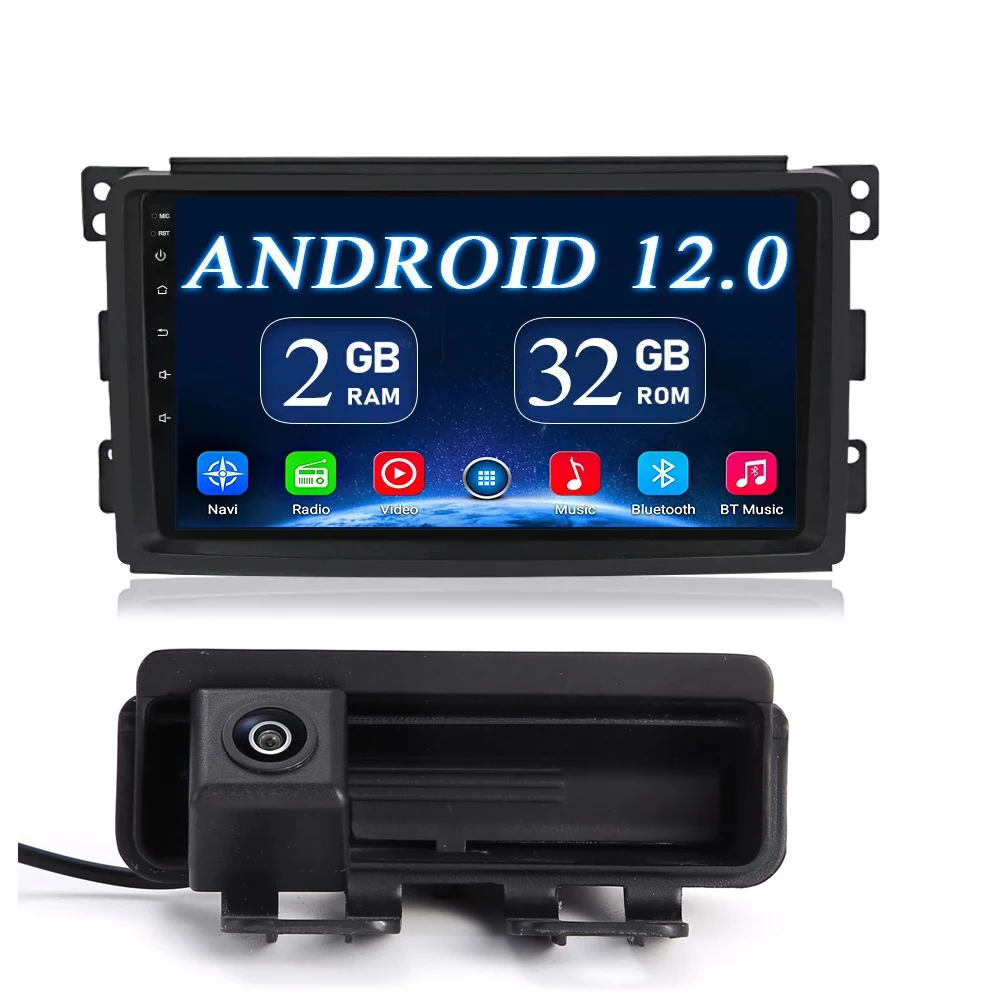 Android Car radio with wireless Carpaly GPS Navigation +HD Reverse Camera for Smart Fortwo Cabrio Coupe 451 A4517470187