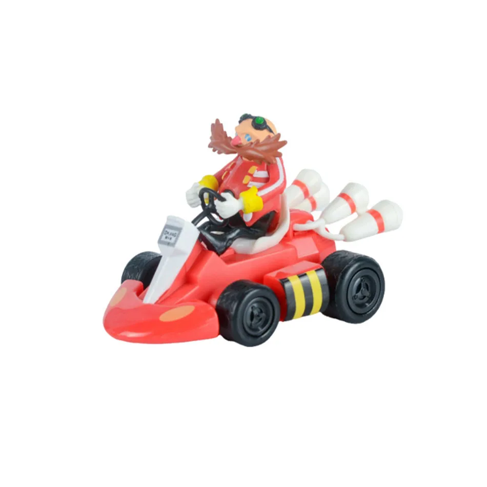 Figura de dibujos animados de Sonic the Hedgehog, decoración de coche, modelo de escritorio, Kart, juguetes para niños, decoraci