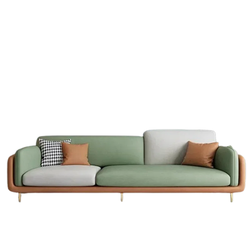 Simple Nordic Sofa Technology Cloth Light Luxury Loveseat Sofa Fabric Green Reading Divano Letto Matrimoniale Design Furniture