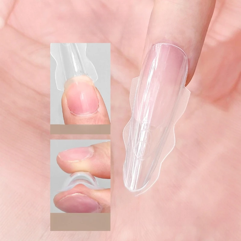 180 قطعة ساندويتش المزدوج مسمار شكل نعش اللوز أشكال الأظافر 14 حجم قابلة لإعادة الاستخدام أعلى أسفل أشكال مسمار الفن تمديد العفن العلوي القالب السفلي