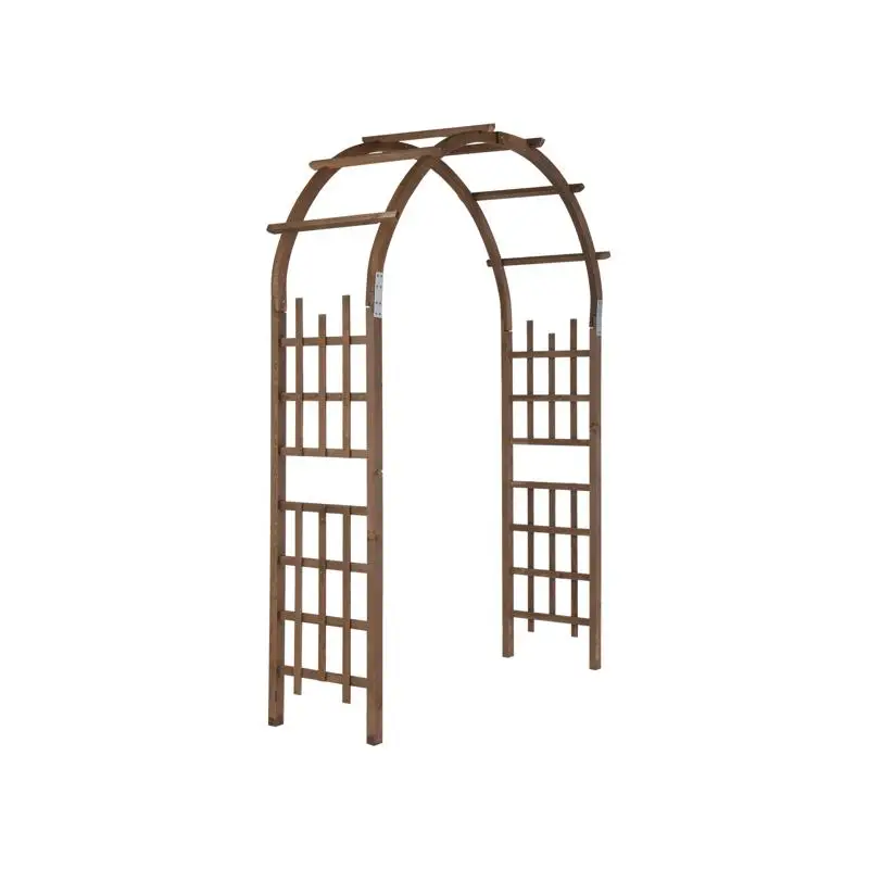 

7-футовая темно-коричневая садовая арка — уличная металлическая решетка для вьющихся растений и цветов
