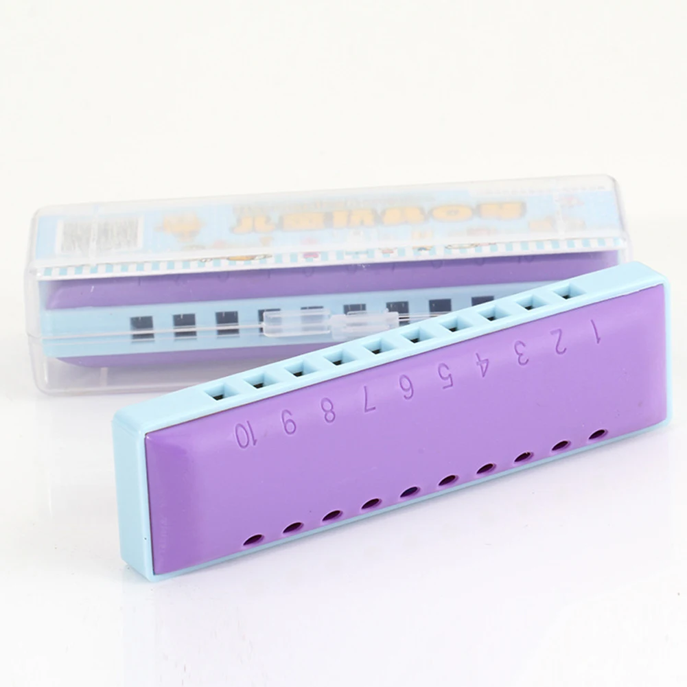 Musical Instruments Harmonica 10 Holes 10 * 3 * 2 Cm About 65 G Orange Plastic Box For Beginner 100% Brand New