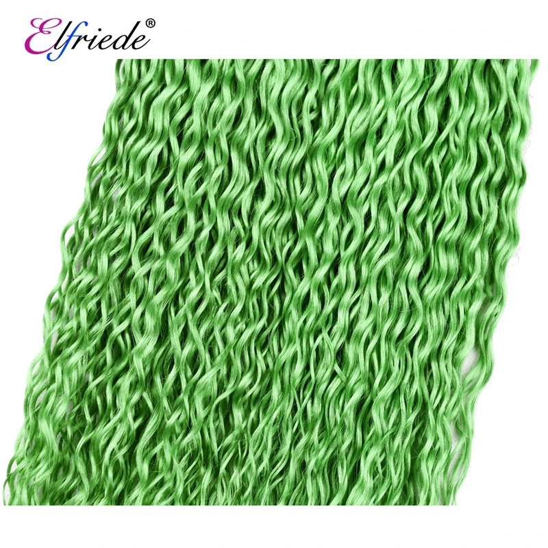 Elfriede Green Kinky Curly Human Hair Bundles 100% Human Hair Extensions Colored 3/4 Bundles Deals Human Hair Wefts Weavings