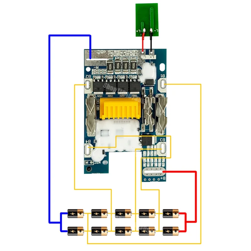 ABZV-untuk Baterai Li 18V BL1830 Kotak Penyimpanan Casing Baterai Lithium Papan Sirkuit Perlindungan Alat Listrik