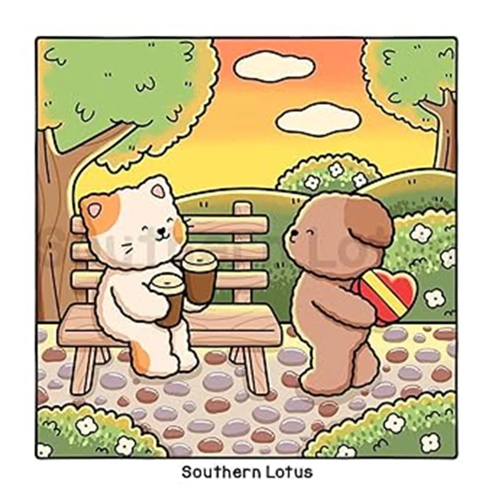 Fuzzy In Love Coloring Book for Adults and Teens Featuring Little Fuzzy Animals in Love Moments and Cozy Activities Colorin Book image 5