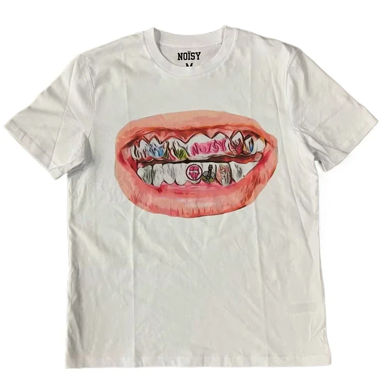 

Y2K Punk Goth T-shirt Hip Hop Fashion Personality Loose Short Sleeve Harajuku Casual Men and Women Street Crewneck Top