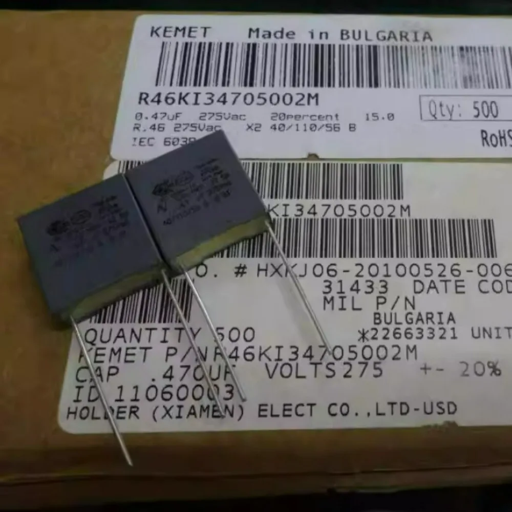 

10 шт./лот AV R46 0.47uf/275VAC 470nf u47 474 Совершенно новый пленочный конденсатор 15 мм R46KI34705002M (толщина: 7 мм)