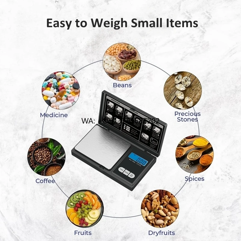 

Hot Selling Mini 0.01g 500g Digital Weighing Scale Gold Diamond Electronic Balance Gram Digital Pocket Scale Jewelry Scales