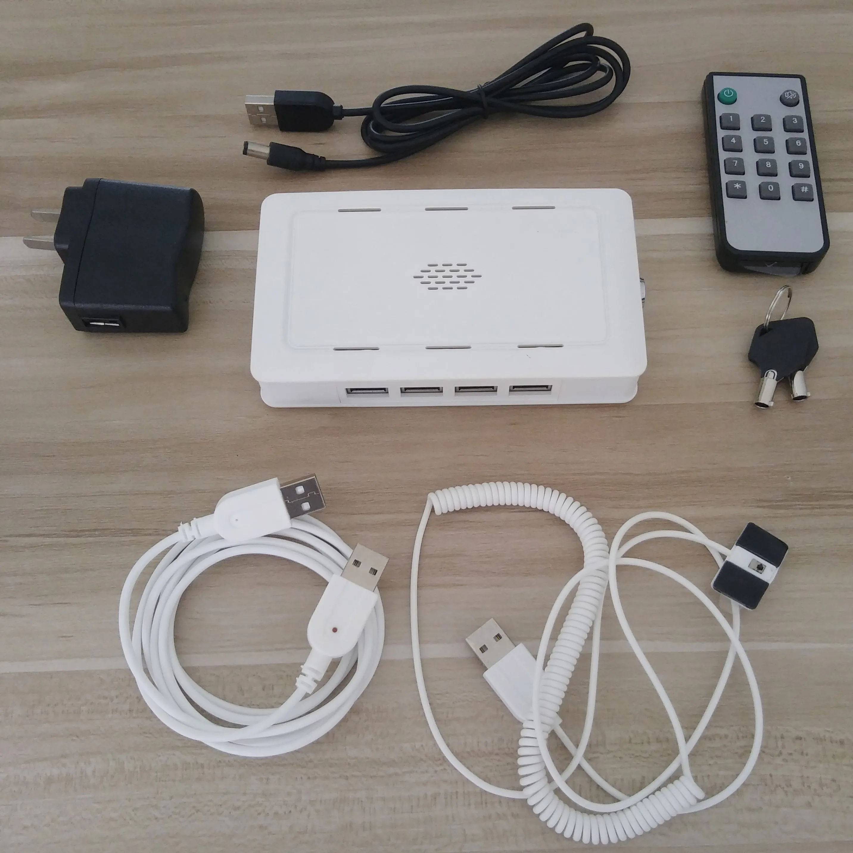 4/6/8Ports Laptop Security Alarm System PC Display Alarm Anti Theft Box Notebook Computer Cable For Retail Shop