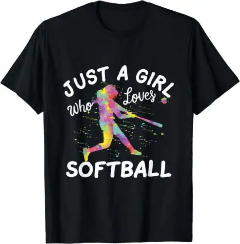 Just A Girl Who Loves Softball T-Shirt