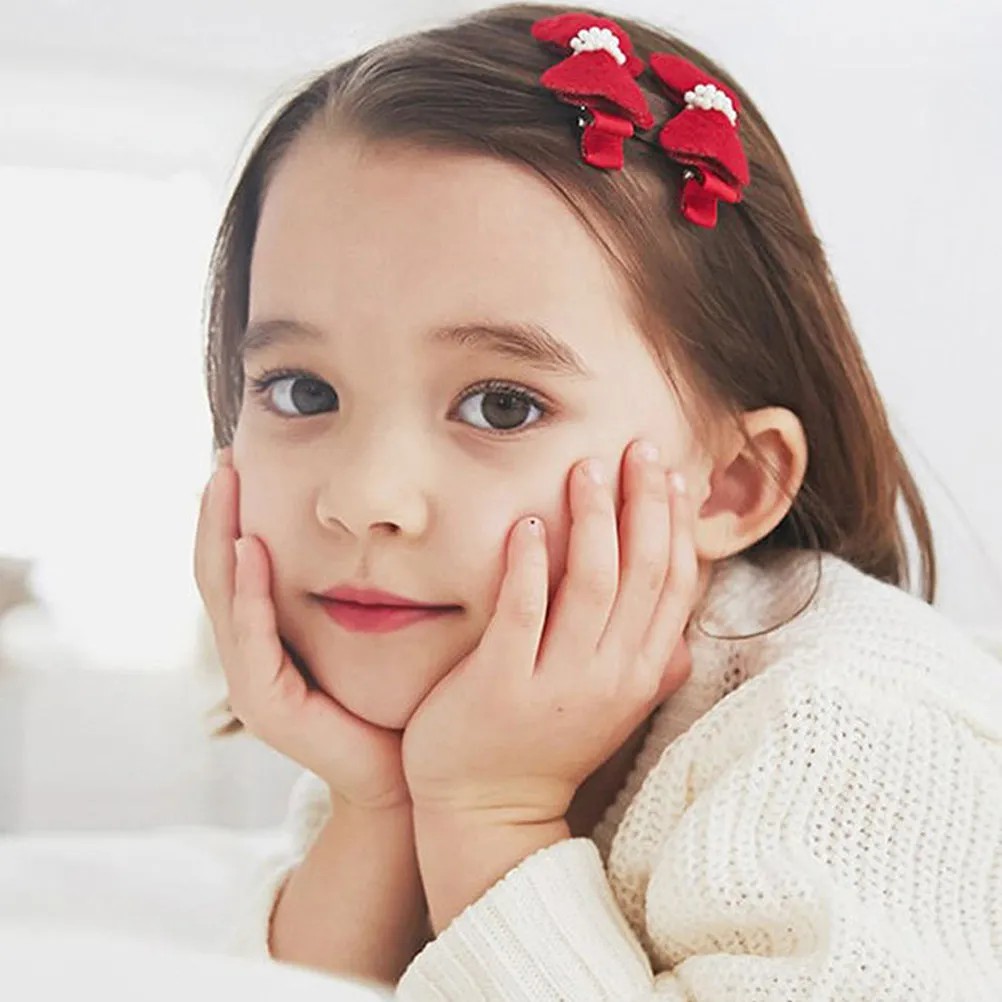 

Набор из 4 заколок-бантиков для девочек с жемчугом, аксессуары для волос для малышей, для вечеринок, дней рождения, фотосессий, заколки-зажимы