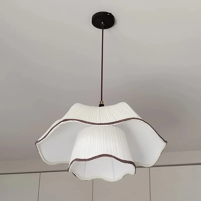 

Japanese Wabi Sabi Fabric Led Pendant Lights Dining Table Lamp E27 Chandelier Lighting Home Decoration Hanging Lamps Fixtures