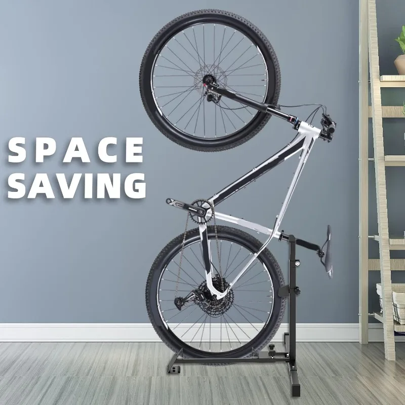 Bike Stand,Vertical Bike Rack Garage,Space-Saving Rack with Adjustable for Garage & Apartment, Bike Storage for Indoor