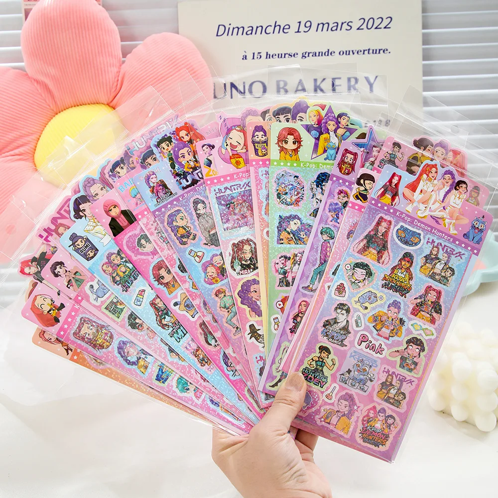 2026 Heiße Anime-Jäger Guka-Aufkleber Laser-Cartoon-Capybara DIY-Dekor-Sticker für Kinder-Bastelarbeiten, Scrapbook und Journal-Dekoration